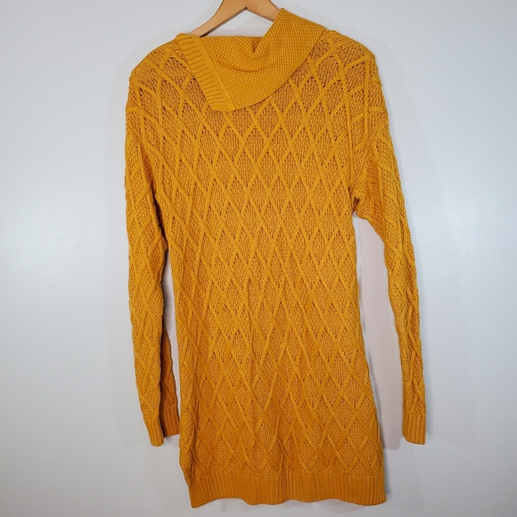 Jeanne Pierre Yellow Knit Sweater Dress M - Picture 3 of 12